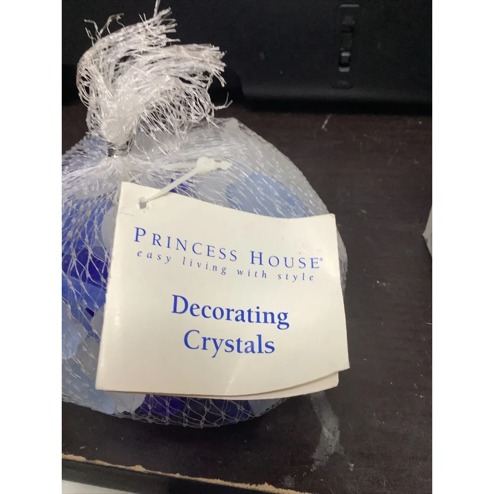 Princess House Decorating Crystals Blue And White NIB  #6137B